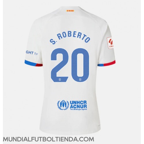 Camiseta Barcelona Sergi Roberto #20 Segunda Equipación Replica 2023-24 para mujer mangas cortas